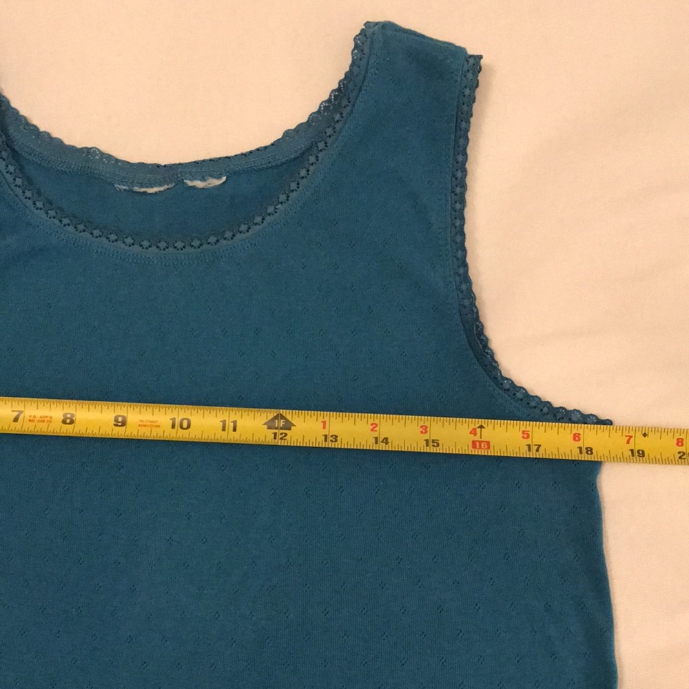 Vibrant Blue Sleeveless Tank Top with Scoop Neck - Picture 6 of 7